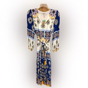 Boden Multicolor Long Sleeve Dress